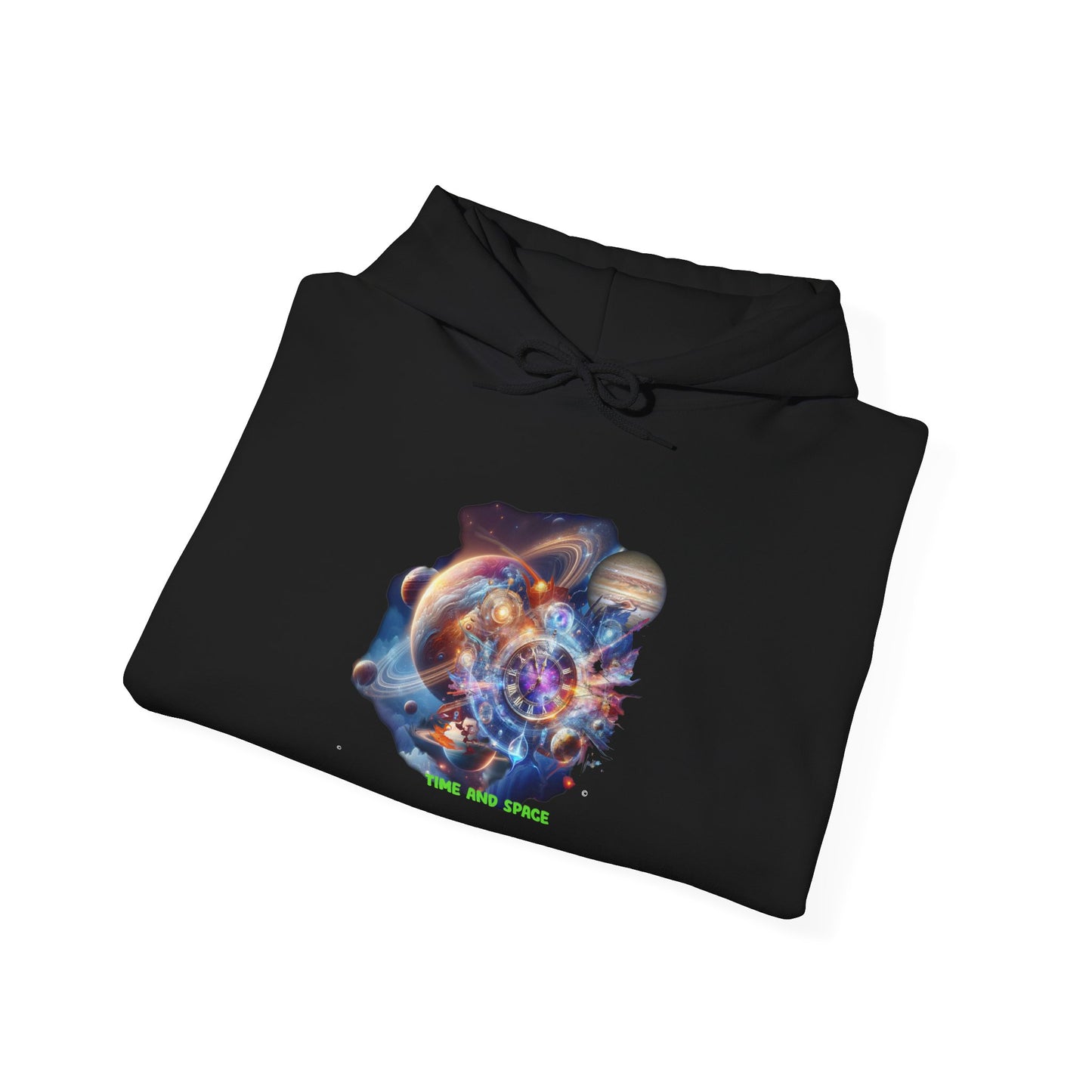 Time & Space Hoodie, Unisex Gildon Heavy Blend™ Hooded Sweatshirt