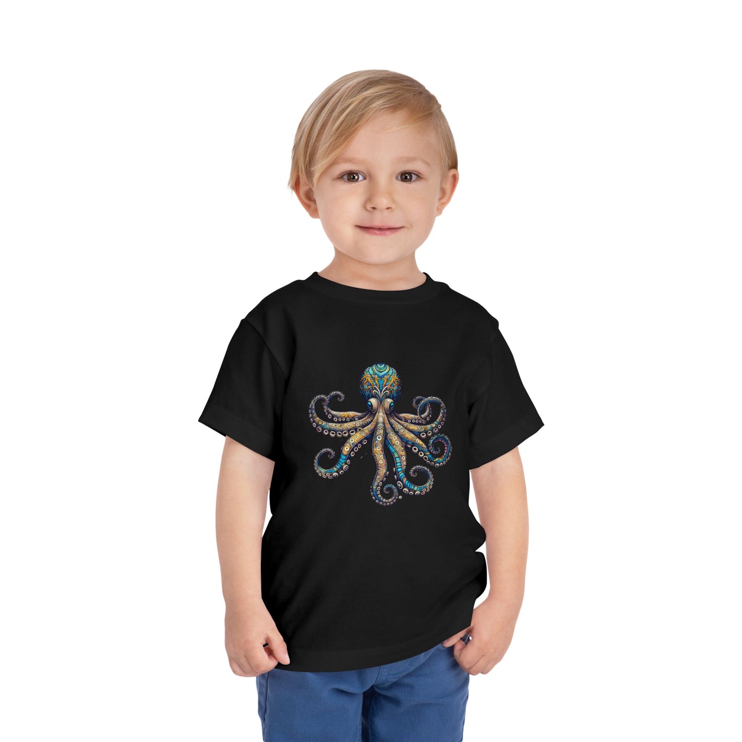 Colorful Octopus, Short Sleeve Tee, Tee for Kids, Unisex tees