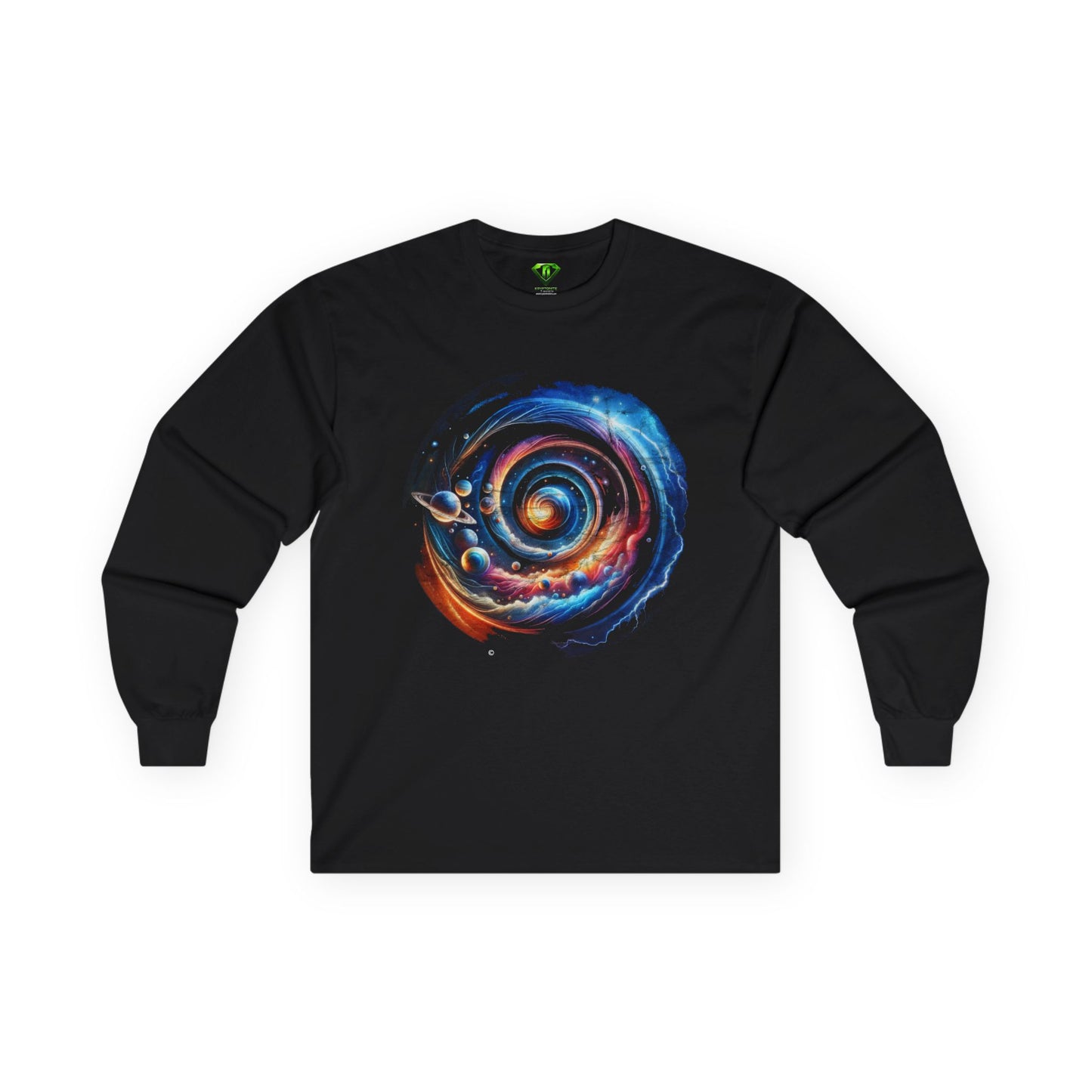 Galaxy Swirl Long Sleeve T-shirt, Unisex Tees,