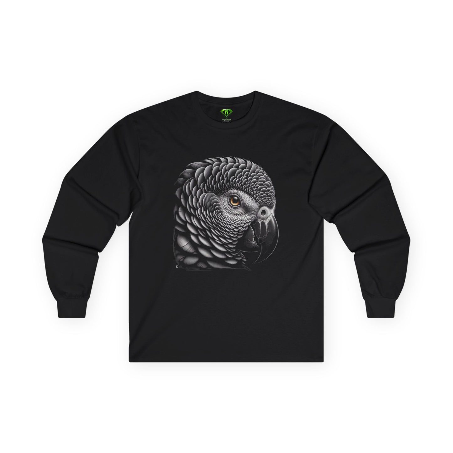 Rox Ann African Grey Long Sleeve T-shirt, Unisex Tees,