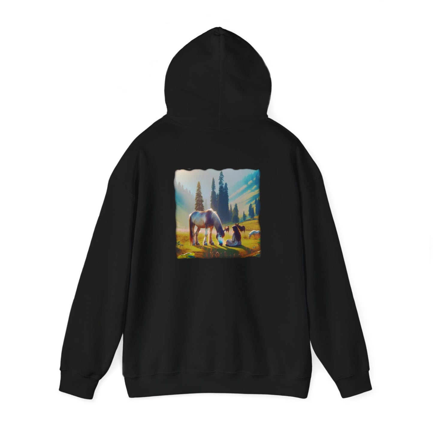 Horse Pasture, Unisex Gildon Heavy Blend™ Hooded Sweatshirt