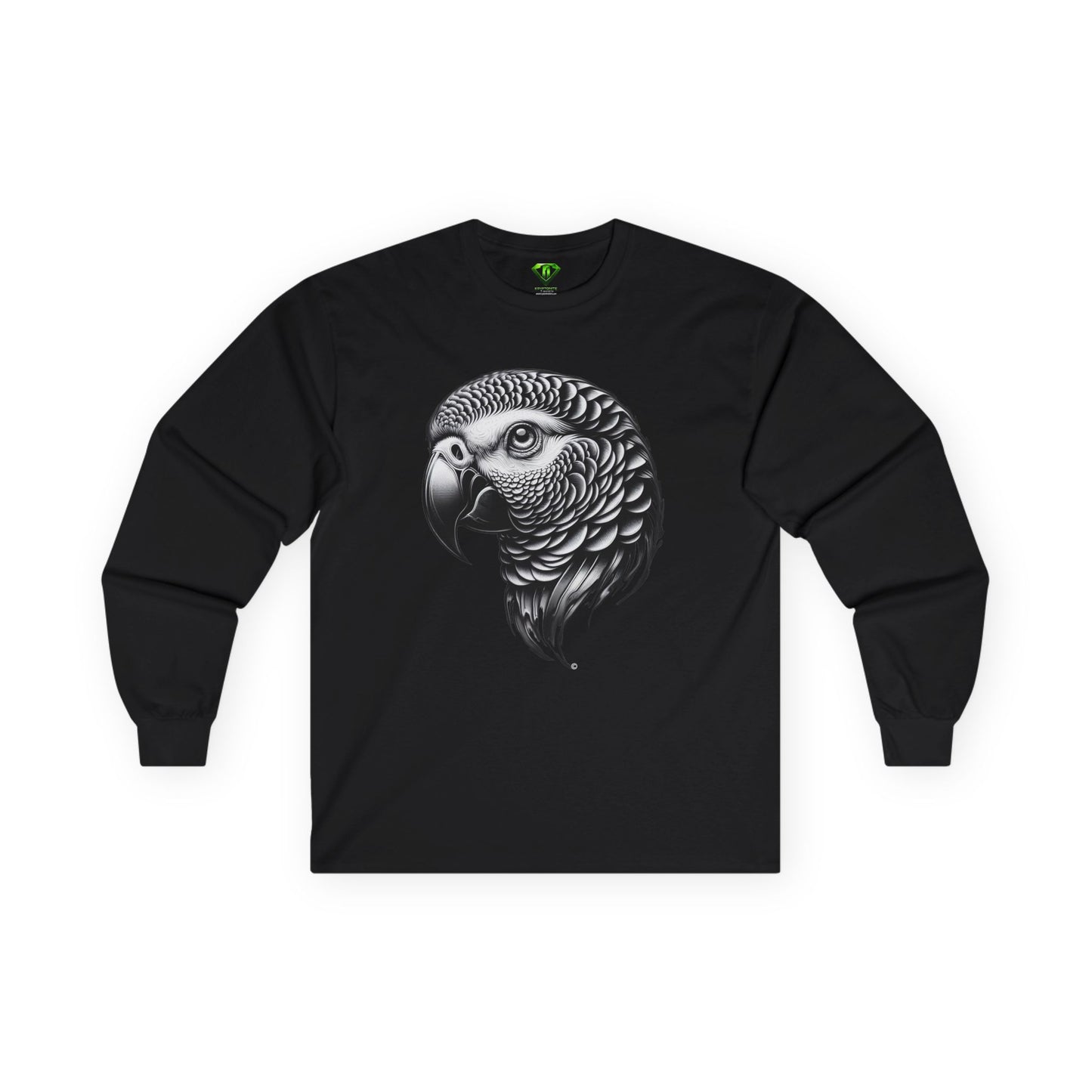 African Grey Long Sleeve T-shirt, Unisex Tees,