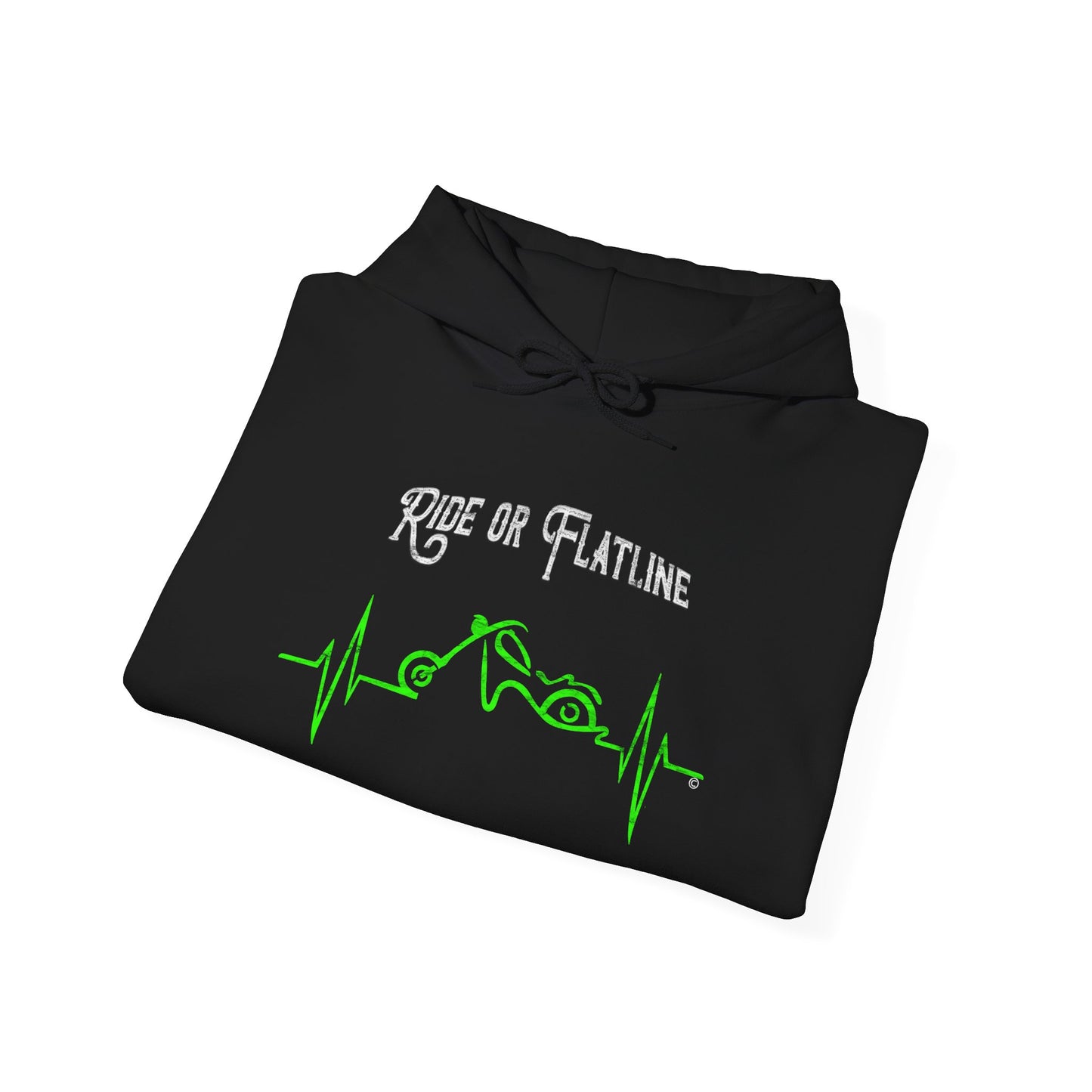 Ride or Flatline Hoodie, Unisex Gildon Heavy Blend™ Hooded Sweatshirt