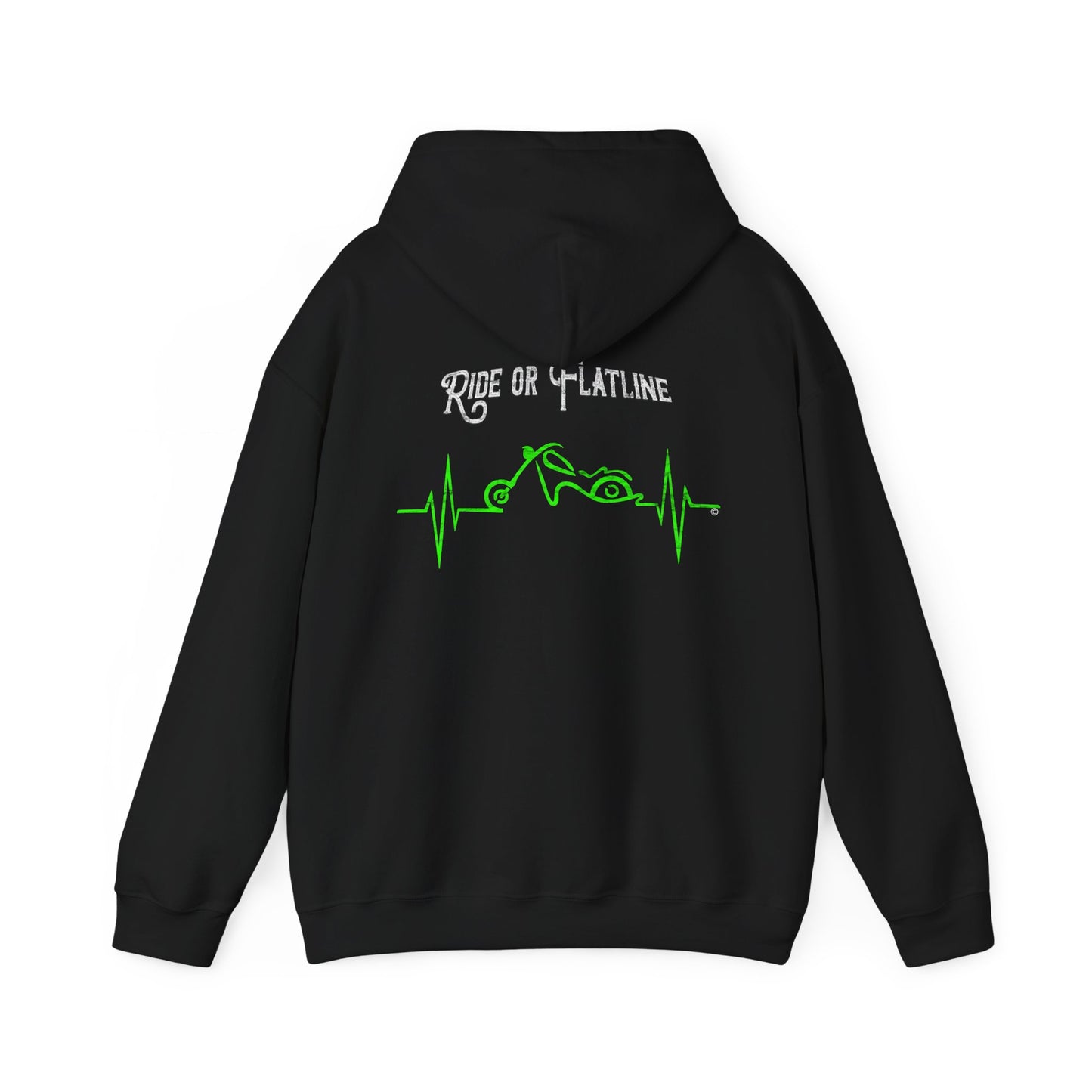 Ride or Flatline Hoodie, Unisex Gildon Heavy Blend™ Hooded Sweatshirt