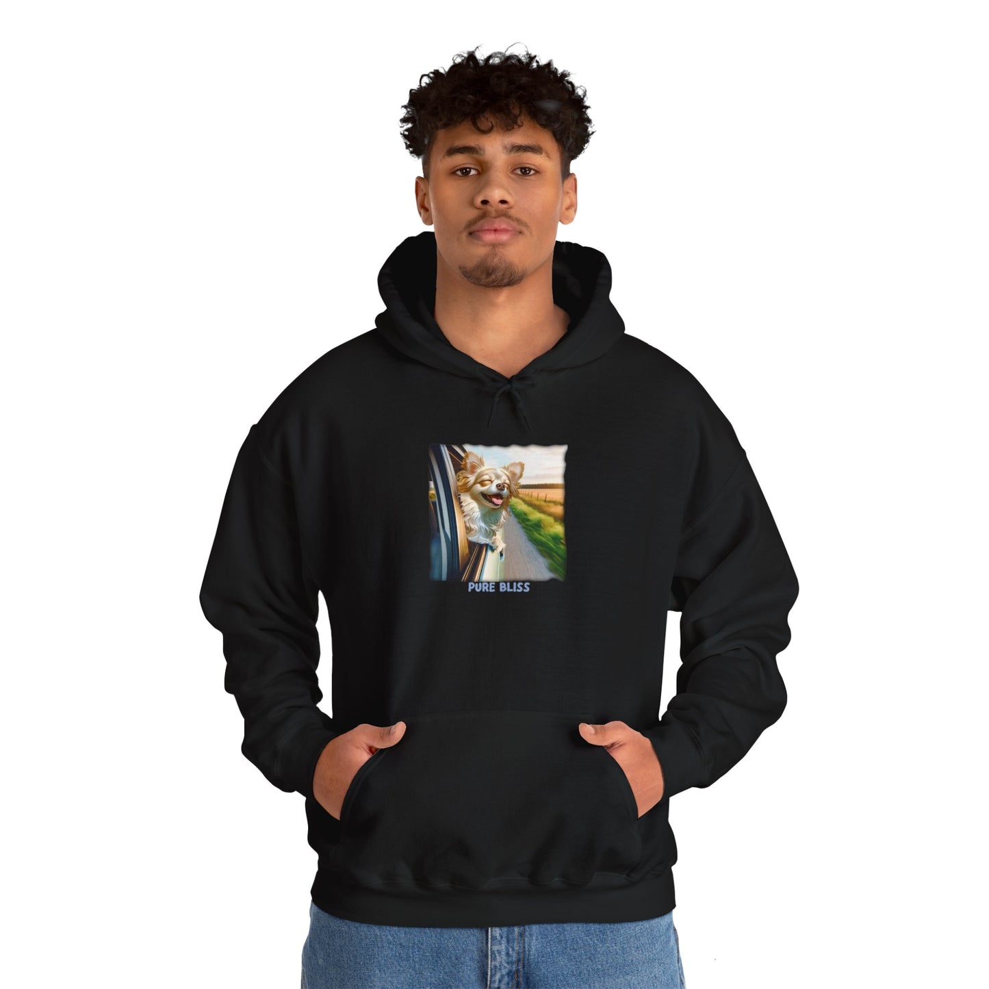 Pure Bliss Pom Hoodie, Unisex Gildon Heavy Blend™ Hoodie