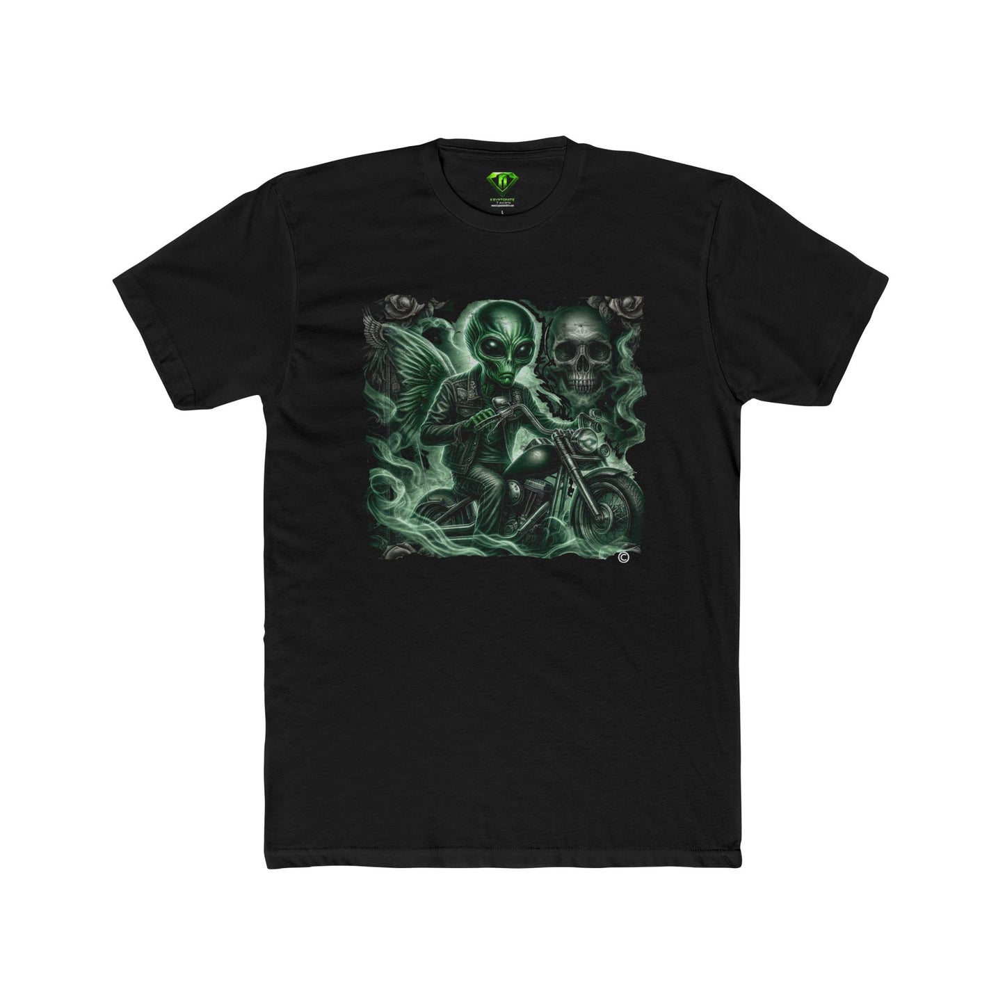 Bad Ass Alien Biker T-shirt, Unisex Tees,