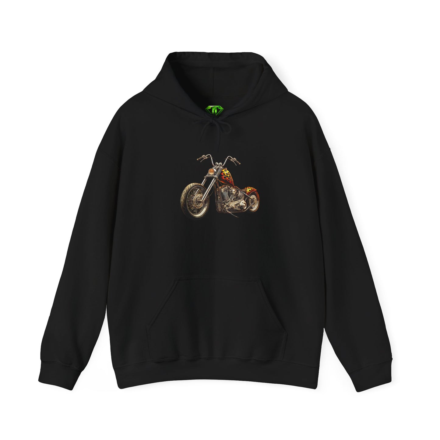 Chopper Ride or Flatline Hoodie, Unisex Gildon Heavy Blend™ Hooded Sweatshirt