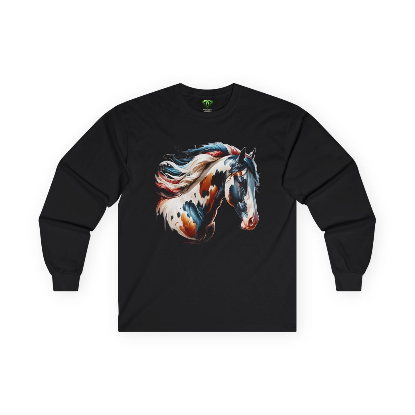 Paint Horse Long Sleeve T-shirt, Unisex Tees,
