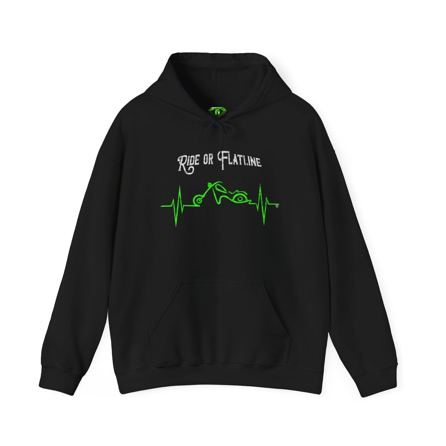 Ride or Flatline Hoodie, Unisex Gildon Heavy Blend™ Hooded Sweatshirt