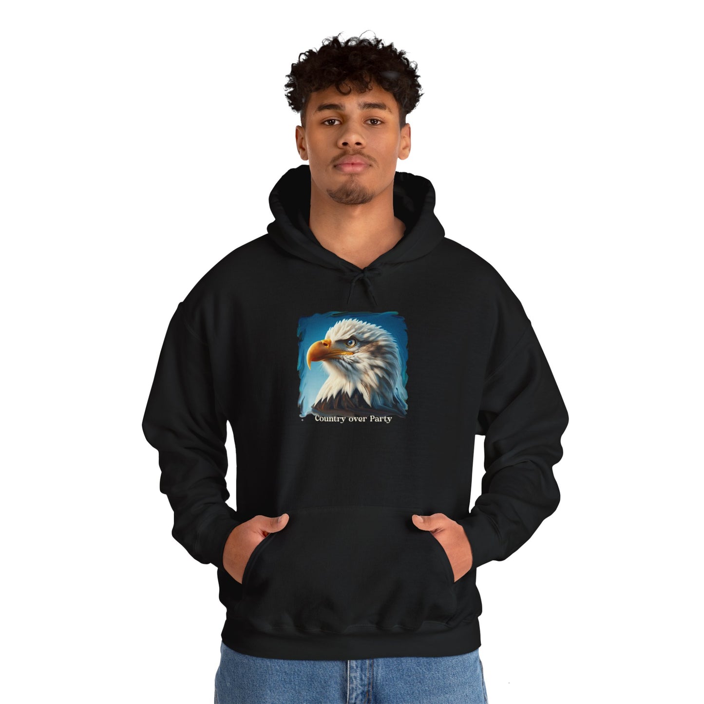 Country over Party, Unisex Gildon Heavy Blend™ Hooded Sweatshirt