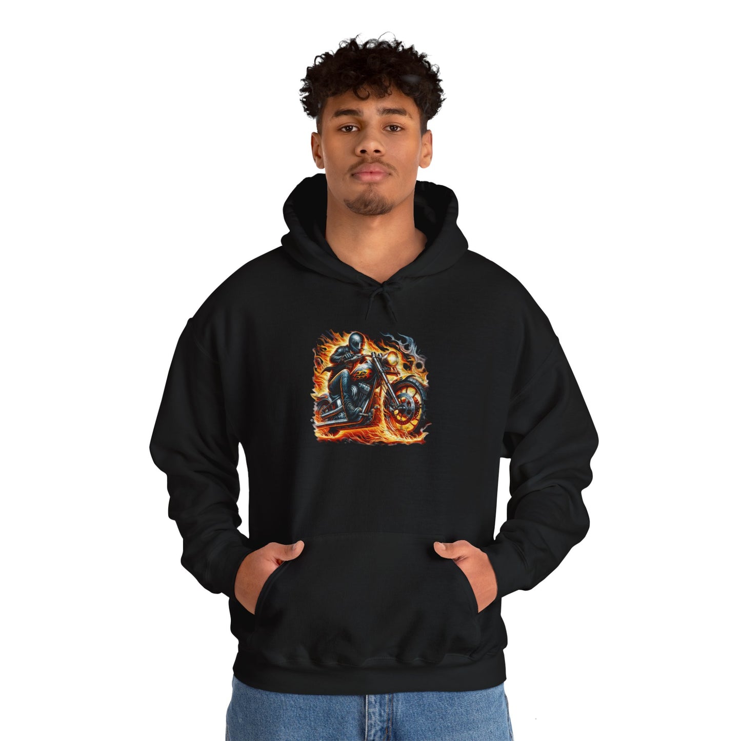 Hot Bike Hoodie, Unisex Gildon Heavy Blend™ Hooded Sweatshirt