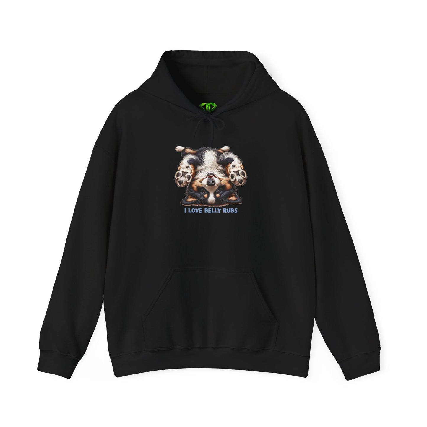 I love Belly Rubs, Unisex Gildon Heavy Blend™ Hooded Sweatshirt
