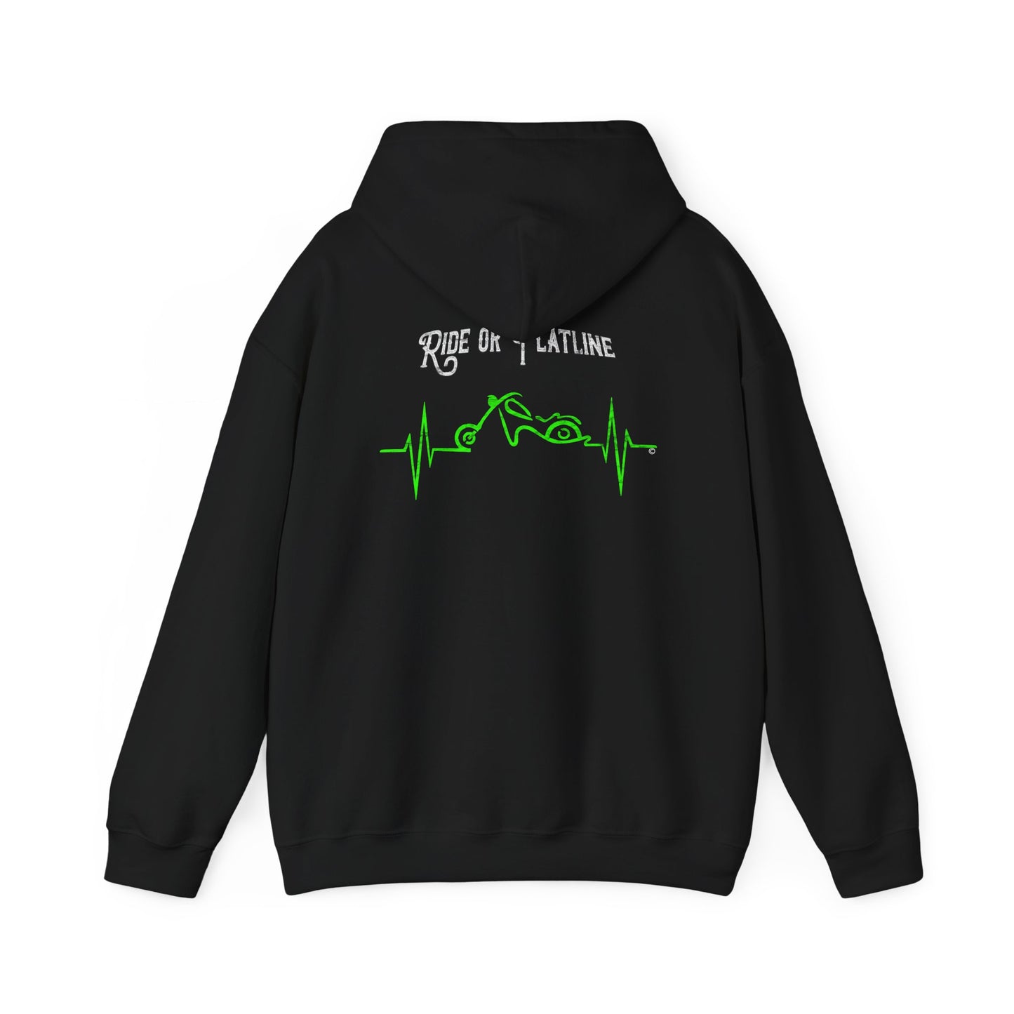 Chopper Ride or Flatline Hoodie, Unisex Gildon Heavy Blend™ Hooded Sweatshirt