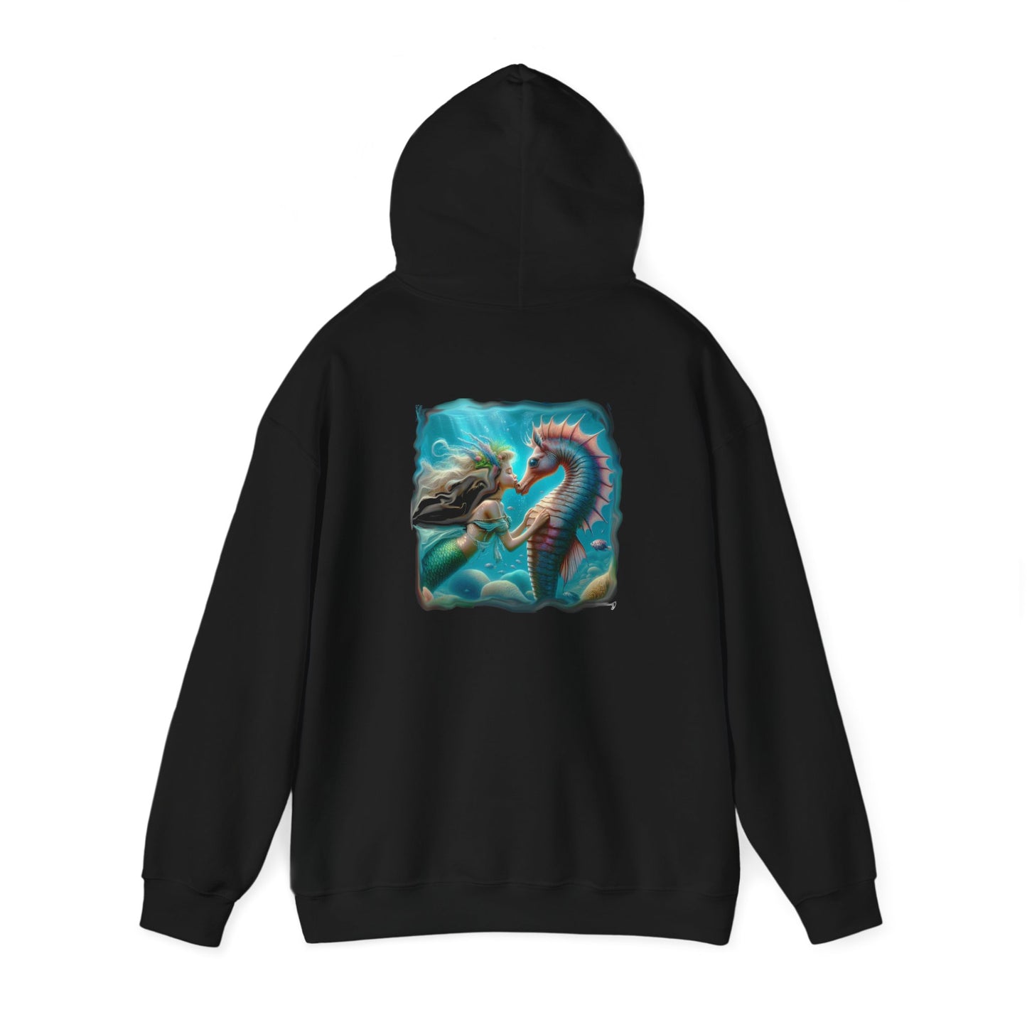 Kissing Seahorse Hoodie, Unisex Gildon Heavy Blend™ Hooded Sweatshirt