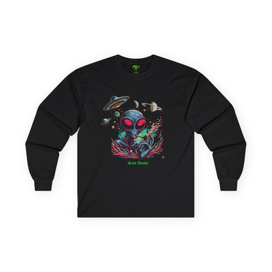 Alien Doobie Long sleeve T-shirt, Unisex Tees,