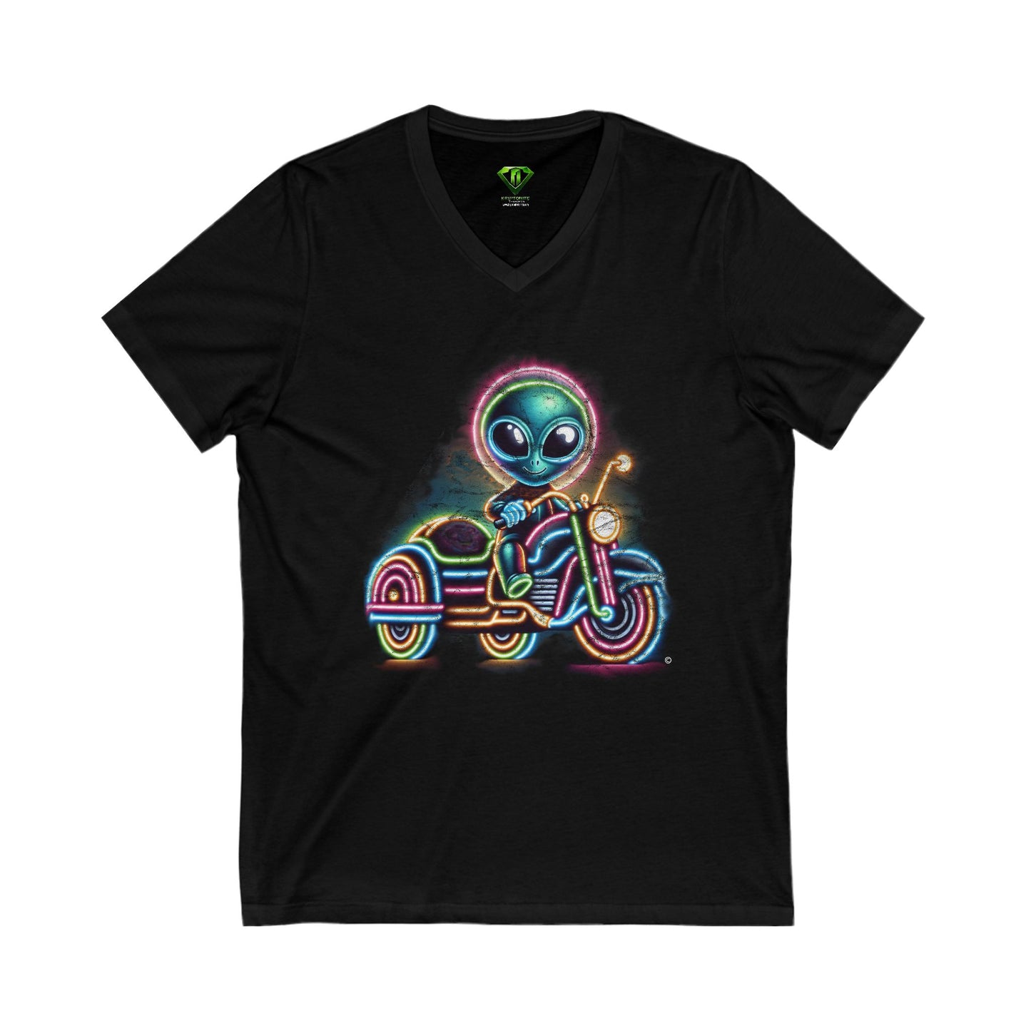 Cosmic Trike, Unisex Jersey Short Sleeve V-Neck Tee