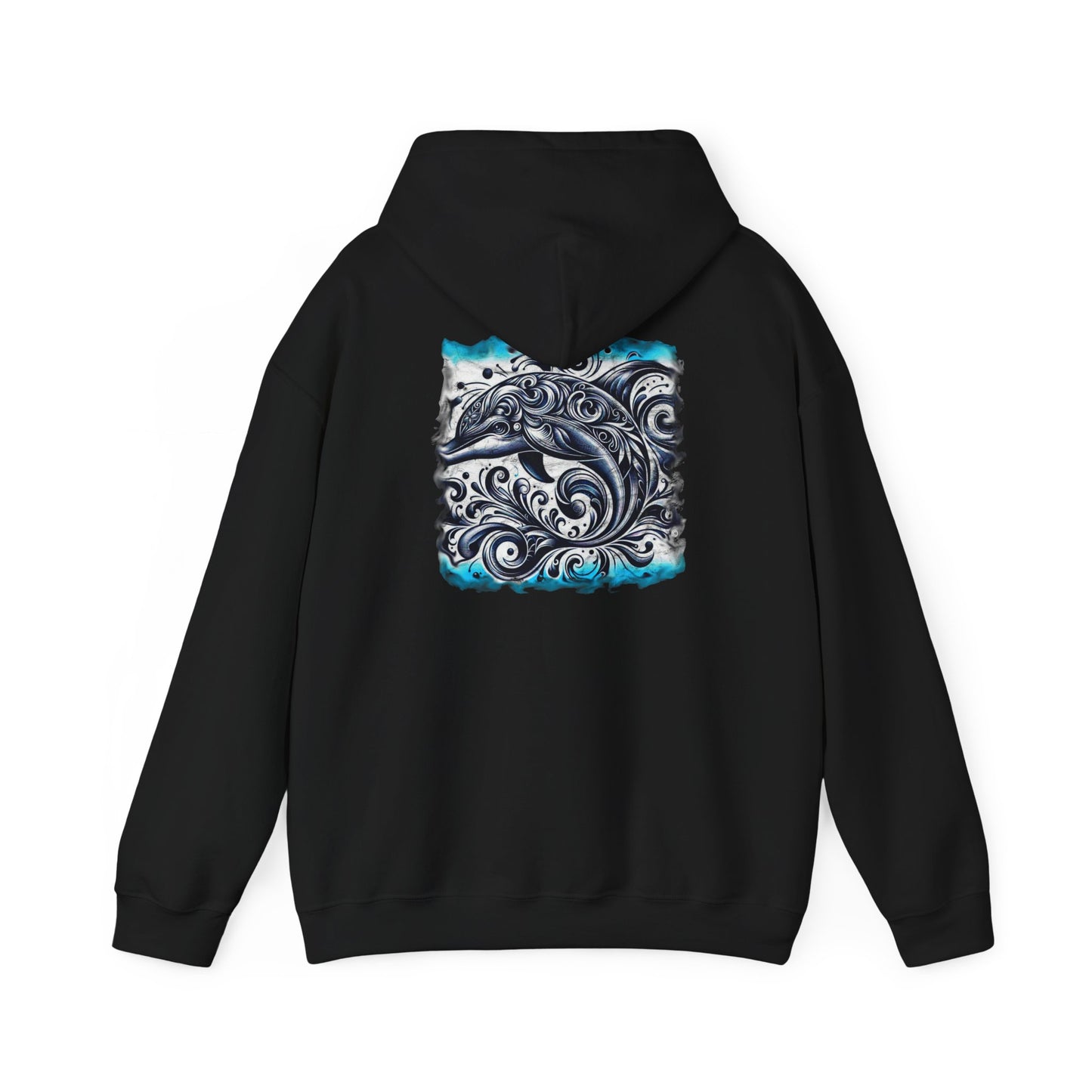 Blue Dolphin Hoodie, Unisex Gildon Heavy Blend™ Hooded Sweatshirt