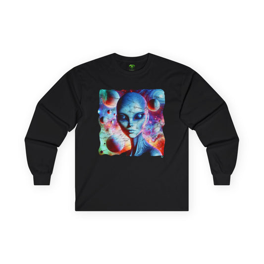 Astralsight Female Alien Long Sleeve T-shirt, Unisex Tees,