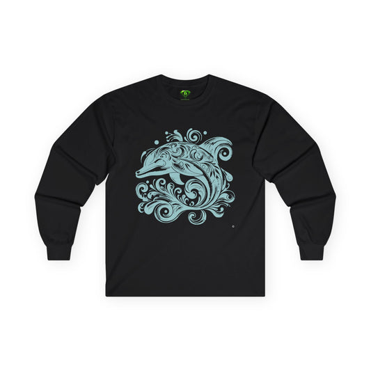 Dolphin Long Sleeve T-shirt, Unisex Tees,