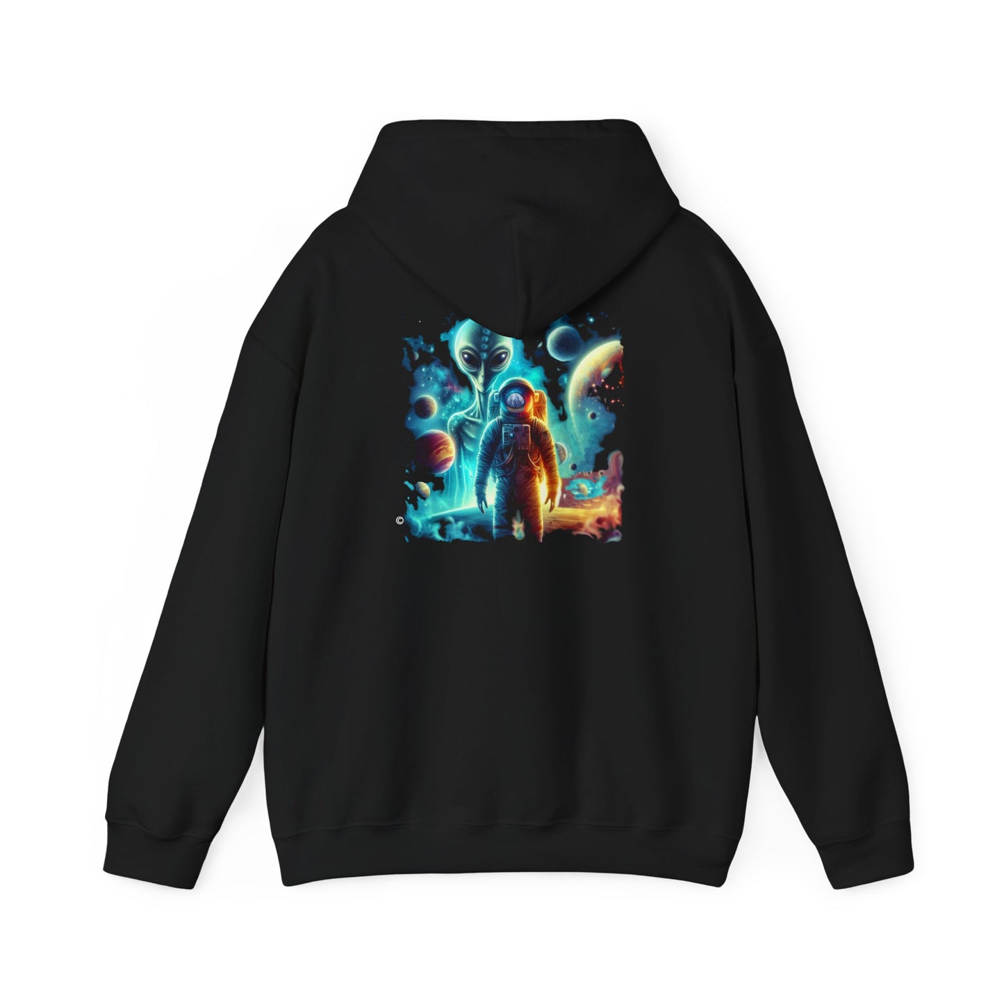 Earth Visitor Hoodie, Unisex Gildon Heavy Blend™ Hooded Sweatshirt