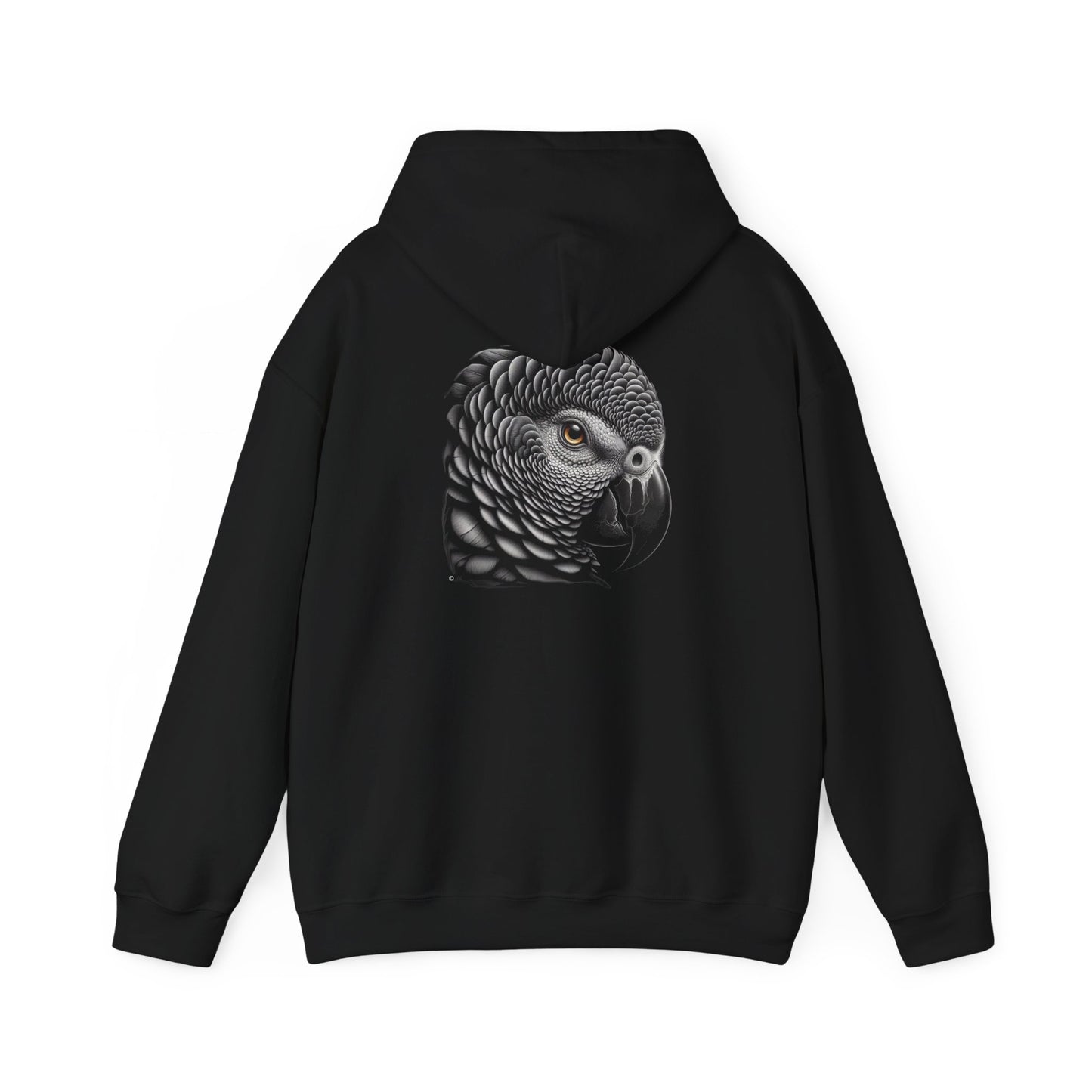 African Grey Parrot Hoodie, Unisex Gildon Heavy Blend™ Hooded Sweatshirt