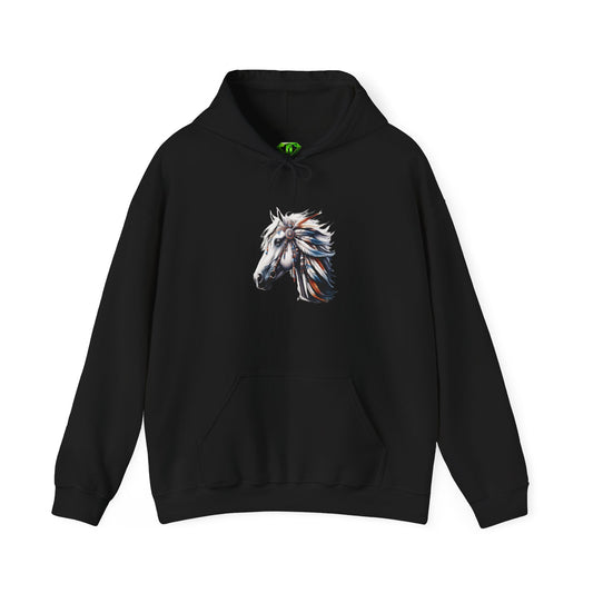 Native American Horse Hoodie, Unisex Gildon Heavy Blend™ Hooded Sweatshirt