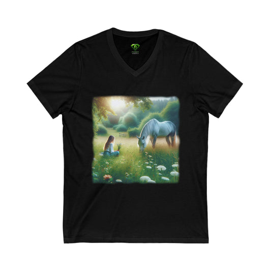 Horse Time, V-Neck Tee, Edgy Graphic tees