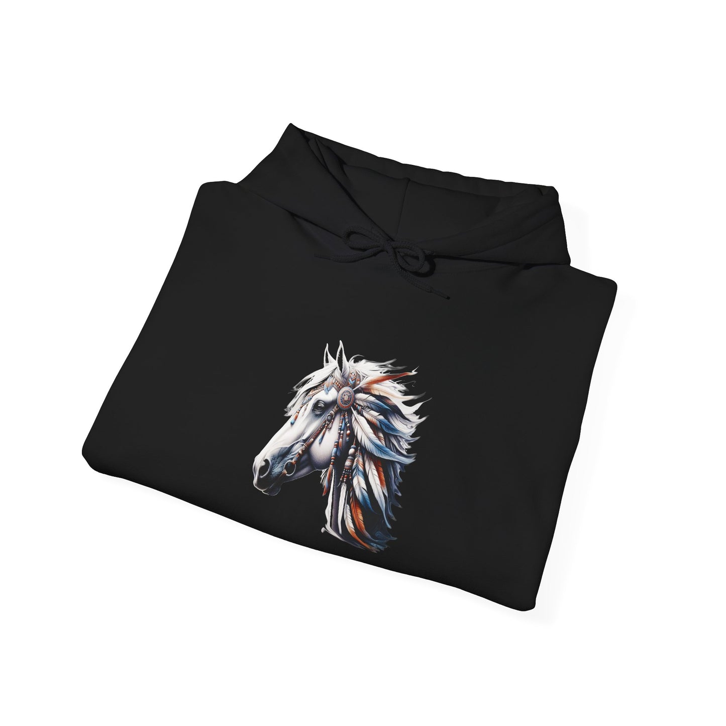 Native American Horse Hoodie, Unisex Gildon Heavy Blend™ Hooded Sweatshirt