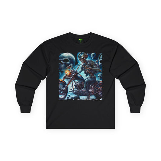 Alien Chopper Rider Long Sleeve T-shirt, Unisex Tees