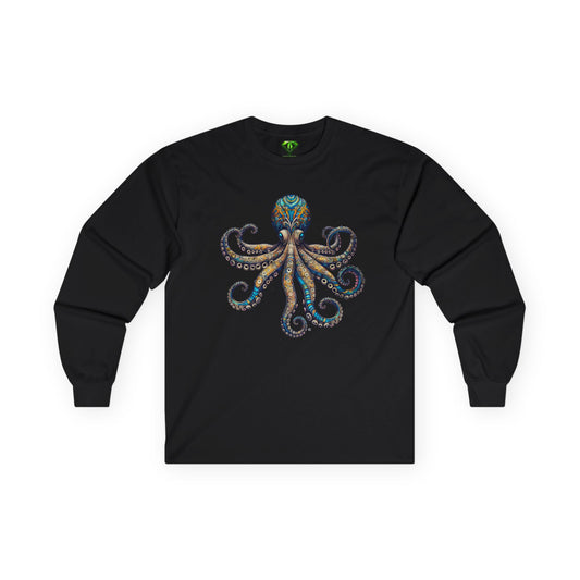 Colorful Octopus Long Sleeve T-shirt, Unisex Tees,