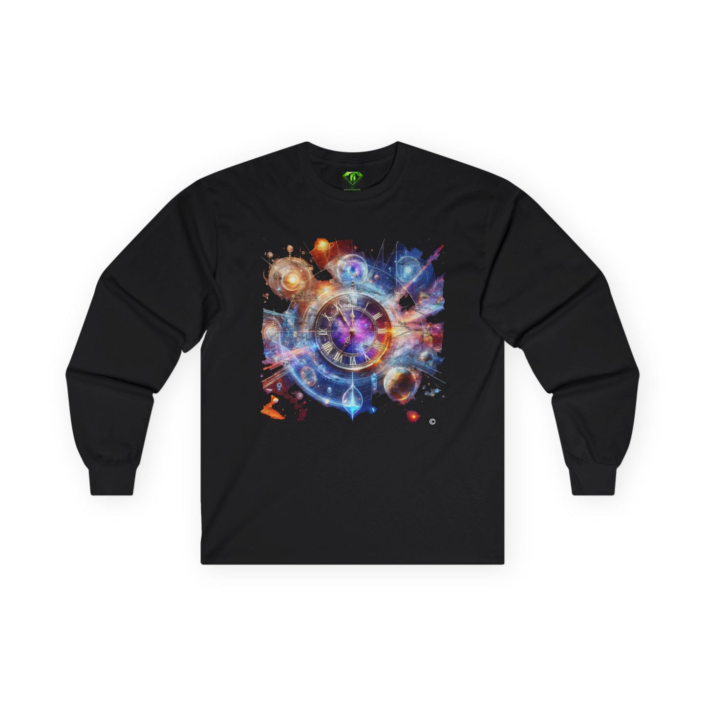 Time and Space Long Sleeve T-shirt, Unisex Tees,