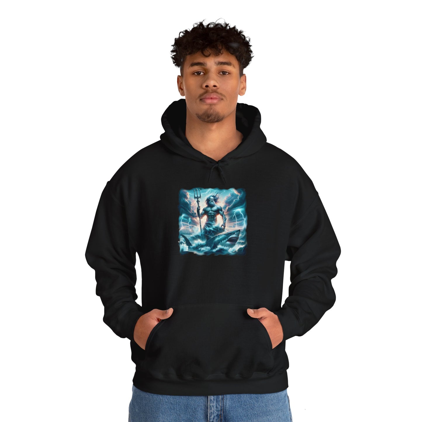 Neptunes Shark Hoodie, Unisex Gildon Heavy Blend™ Hooded Sweatshirt