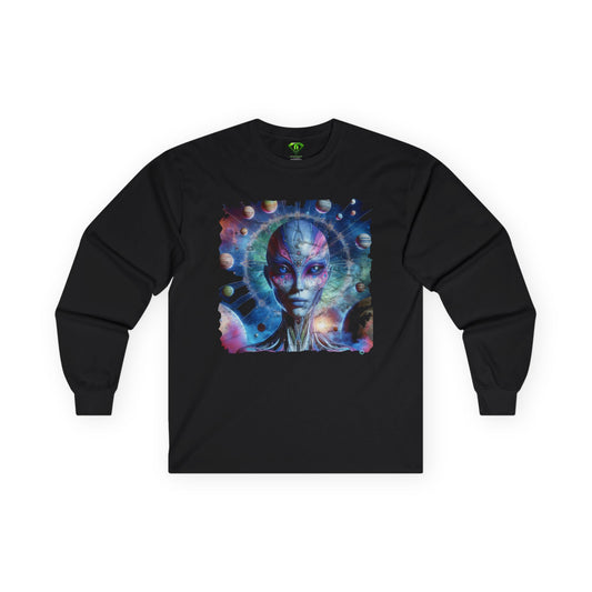 Celestial Wind Female Alien Long Sleeve T-shirt, Unisex Tees,