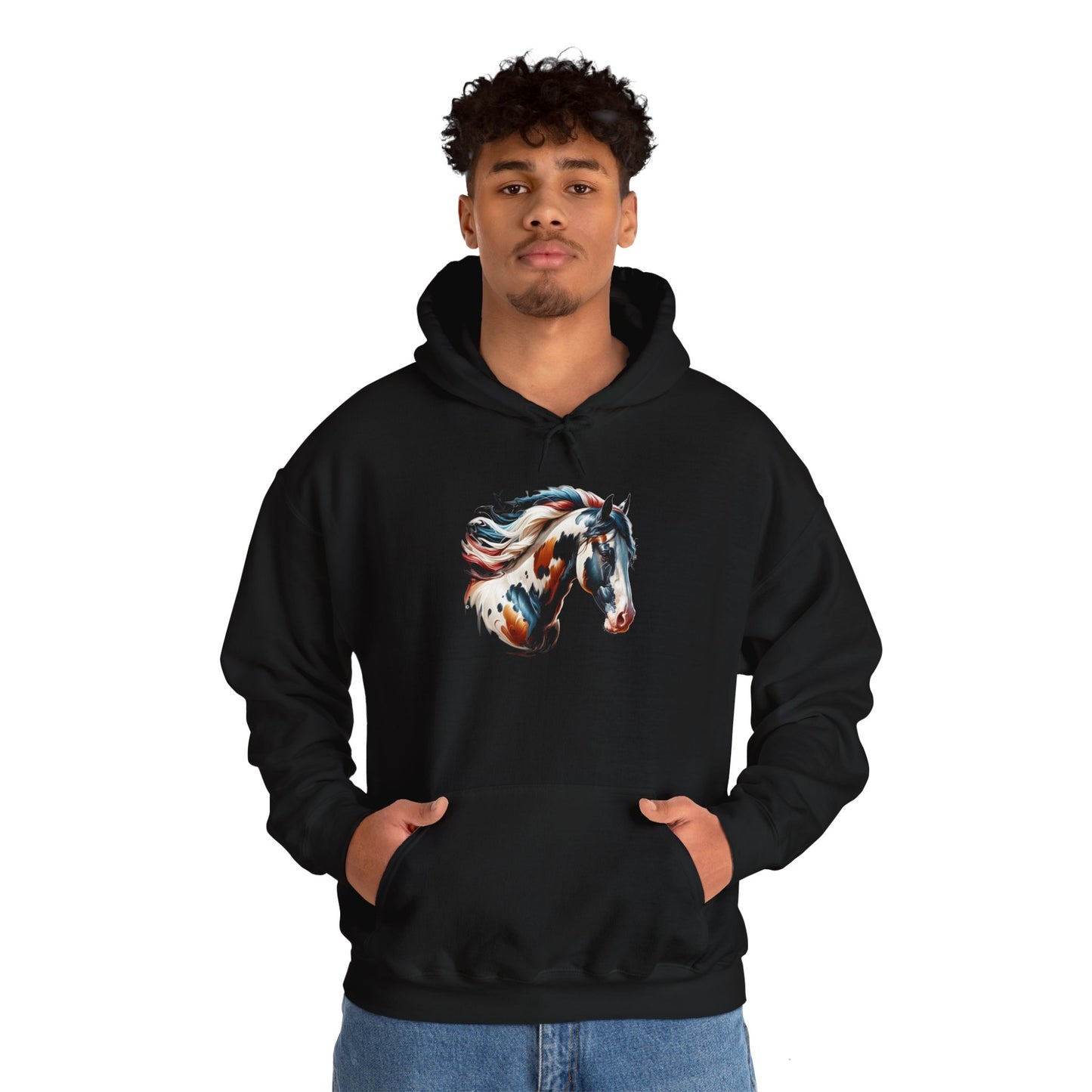 Paint Horse Hoodie, Unisex Gildon Heavy Blend™ Hooded Sweatshirt