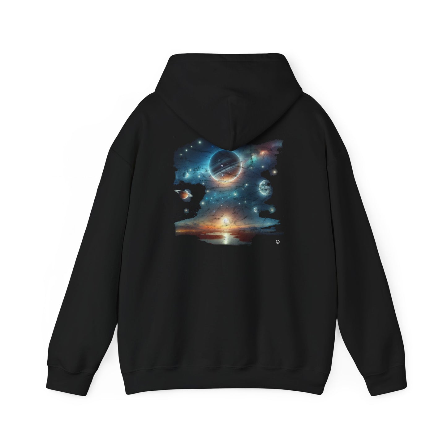 Sun Set in Space Hoodie, Unisex Gildon Heavy Blend™ Hooded Sweatshirt