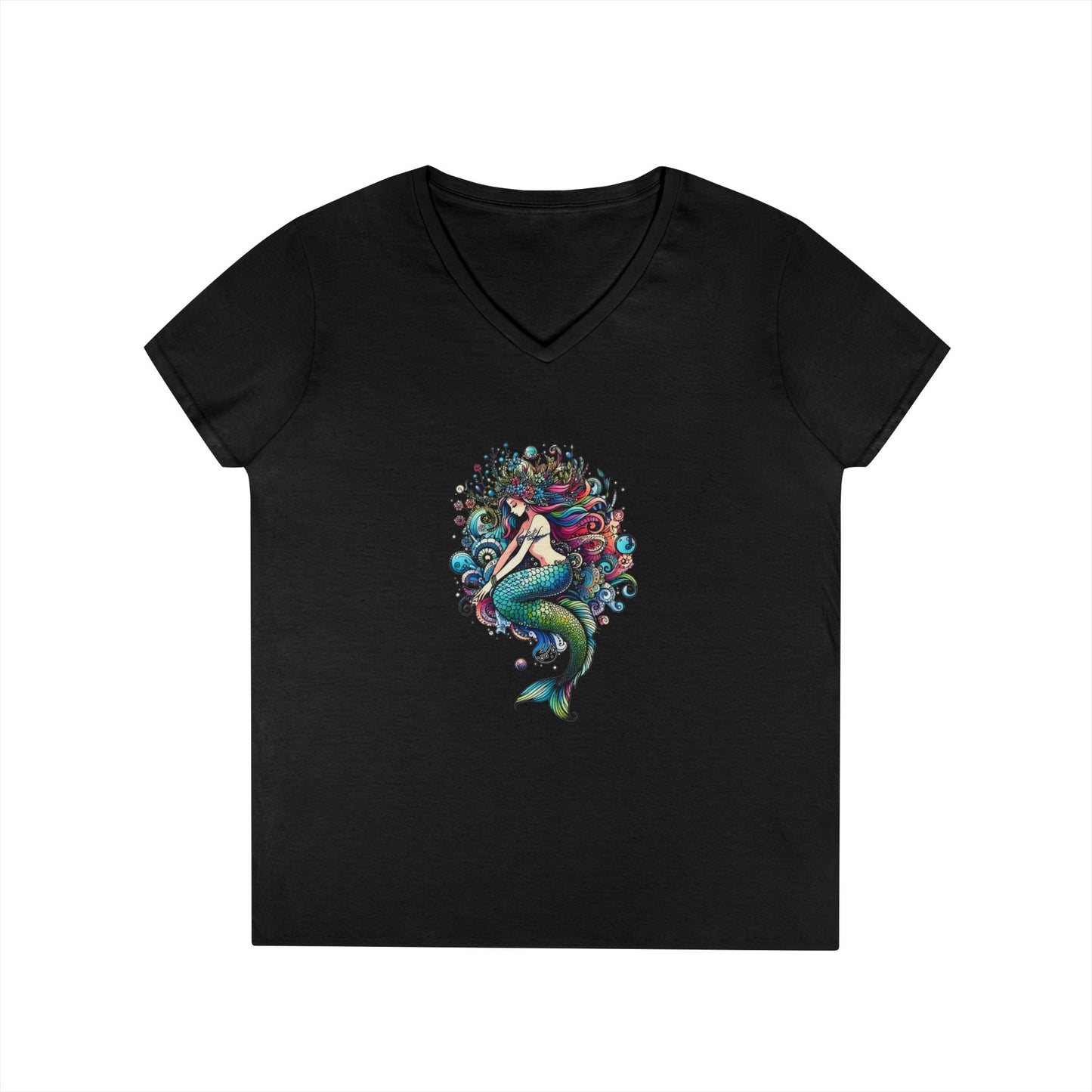 Mermaid, stylish Ladies' V-Neck T-Shirt