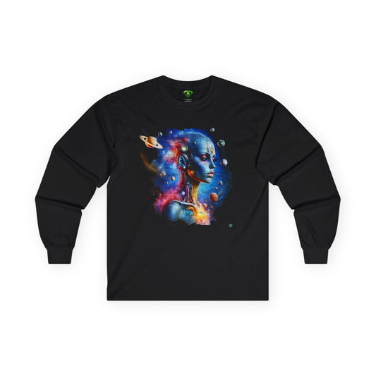 Stellarsong Female Alien Long sleeve T-shirt, Unisex Tees,