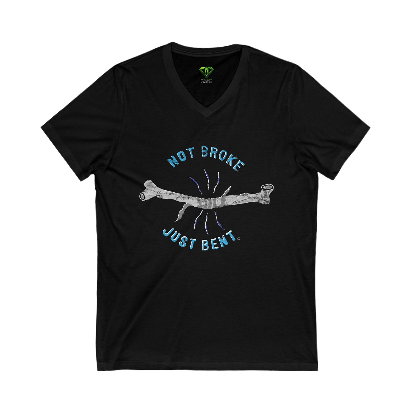 Not Broke Just Bent, Unisex Jersey Short Sleeve V-Neck Tee