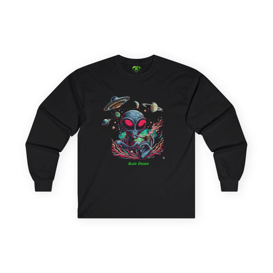 Alien Doobie Long sleeve T-shirt, Unisex Tees,