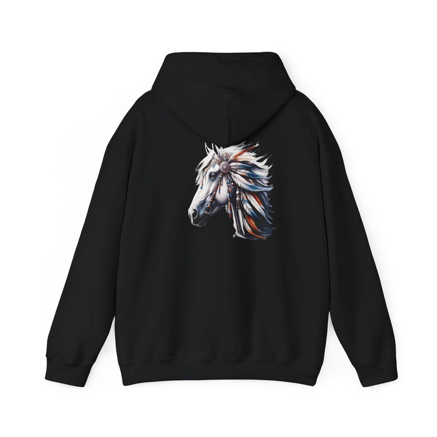 Native American Horse Hoodie, Unisex Gildon Heavy Blend™ Hooded Sweatshirt