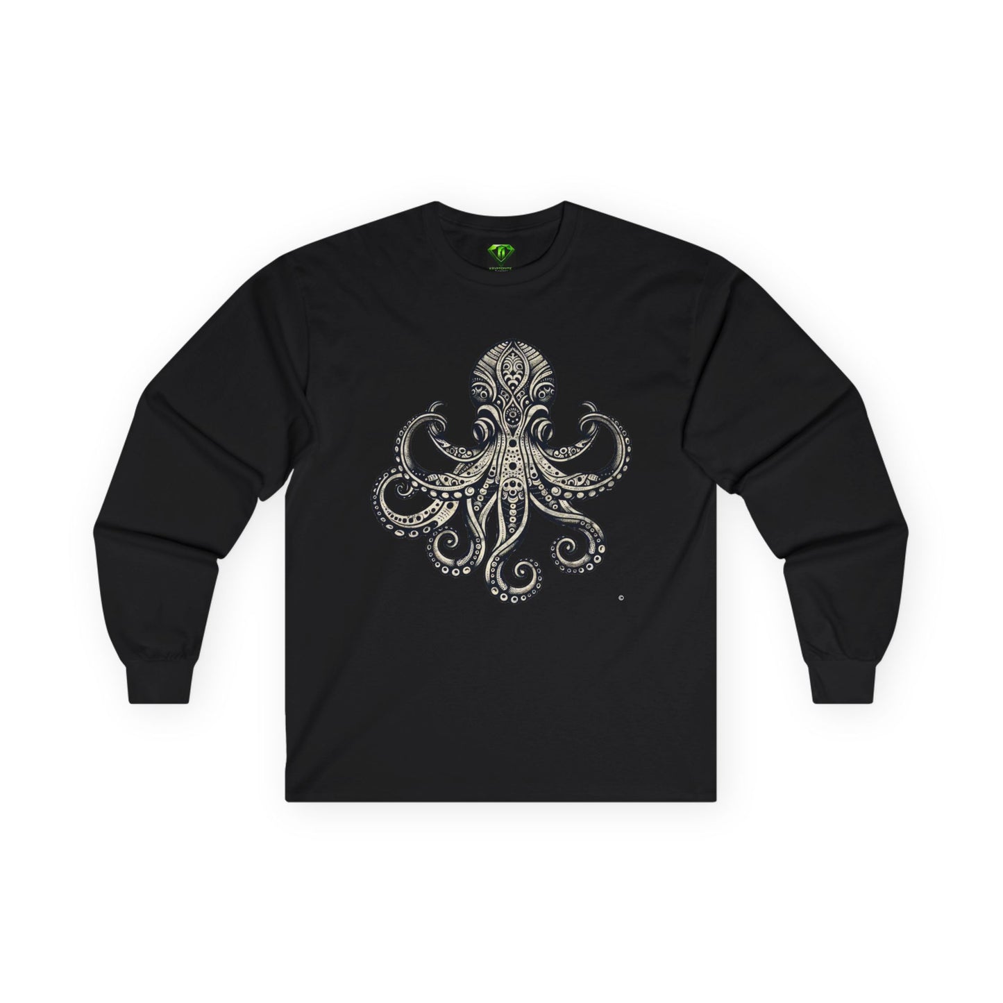 Tribal Octopus Long Sleeve T-shirt, Unisex T-shirts,