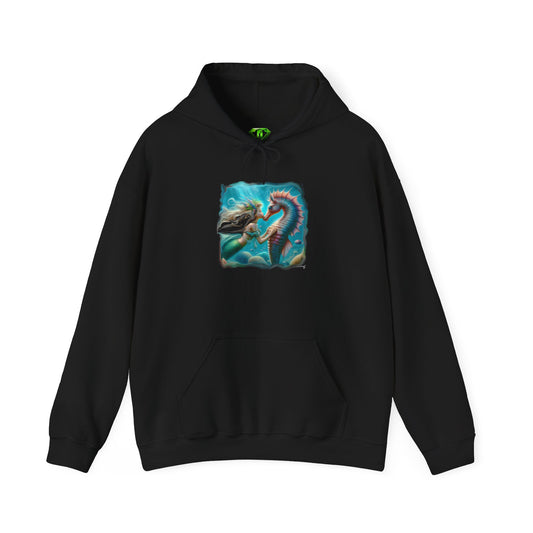 Kissing Seahorse Hoodie, Unisex Gildon Heavy Blend™ Hooded Sweatshirt