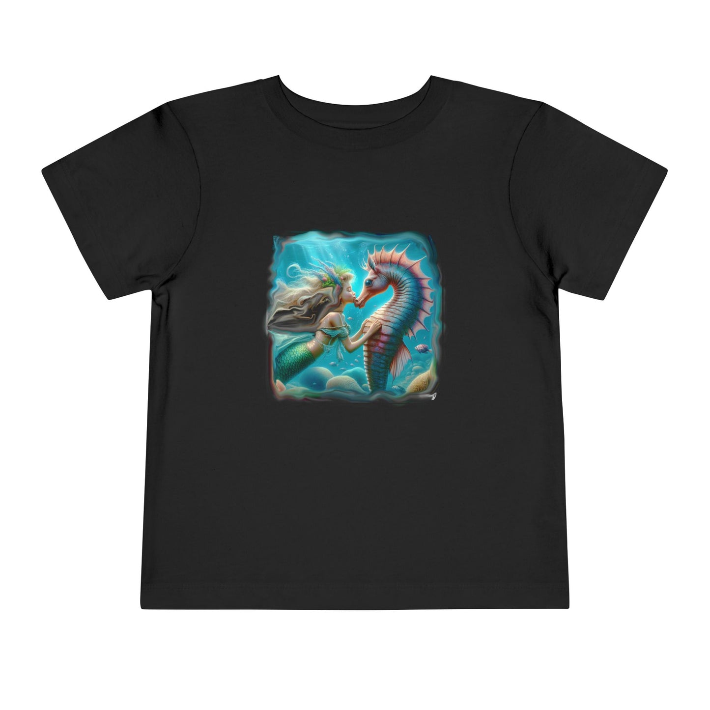 Kissing Seahorse, Short Sleeve Tee, Tee for Kids, Unisex tees