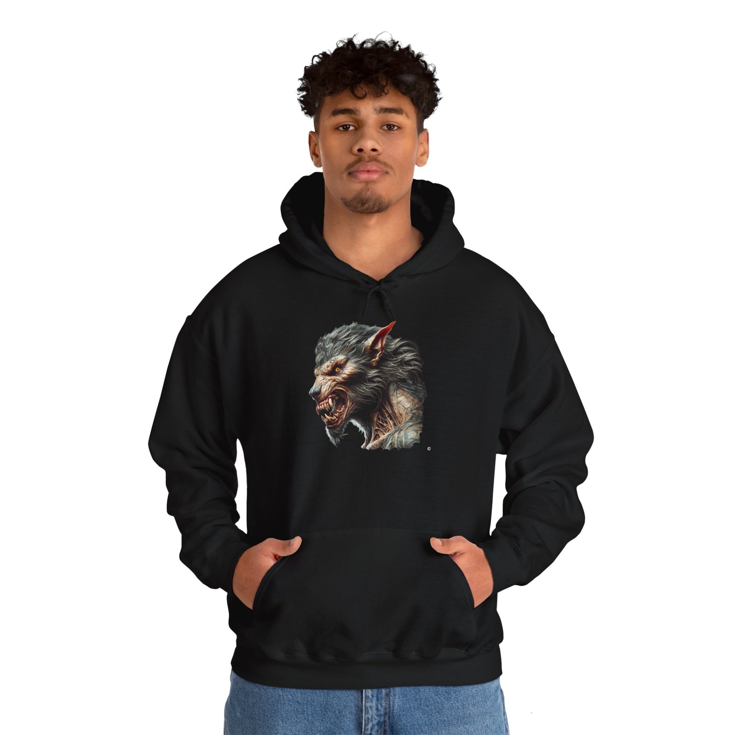 Hungry Werewolf Hoodie, Unisex Gildon Heavy Blend™ Hooded Sweatshirt