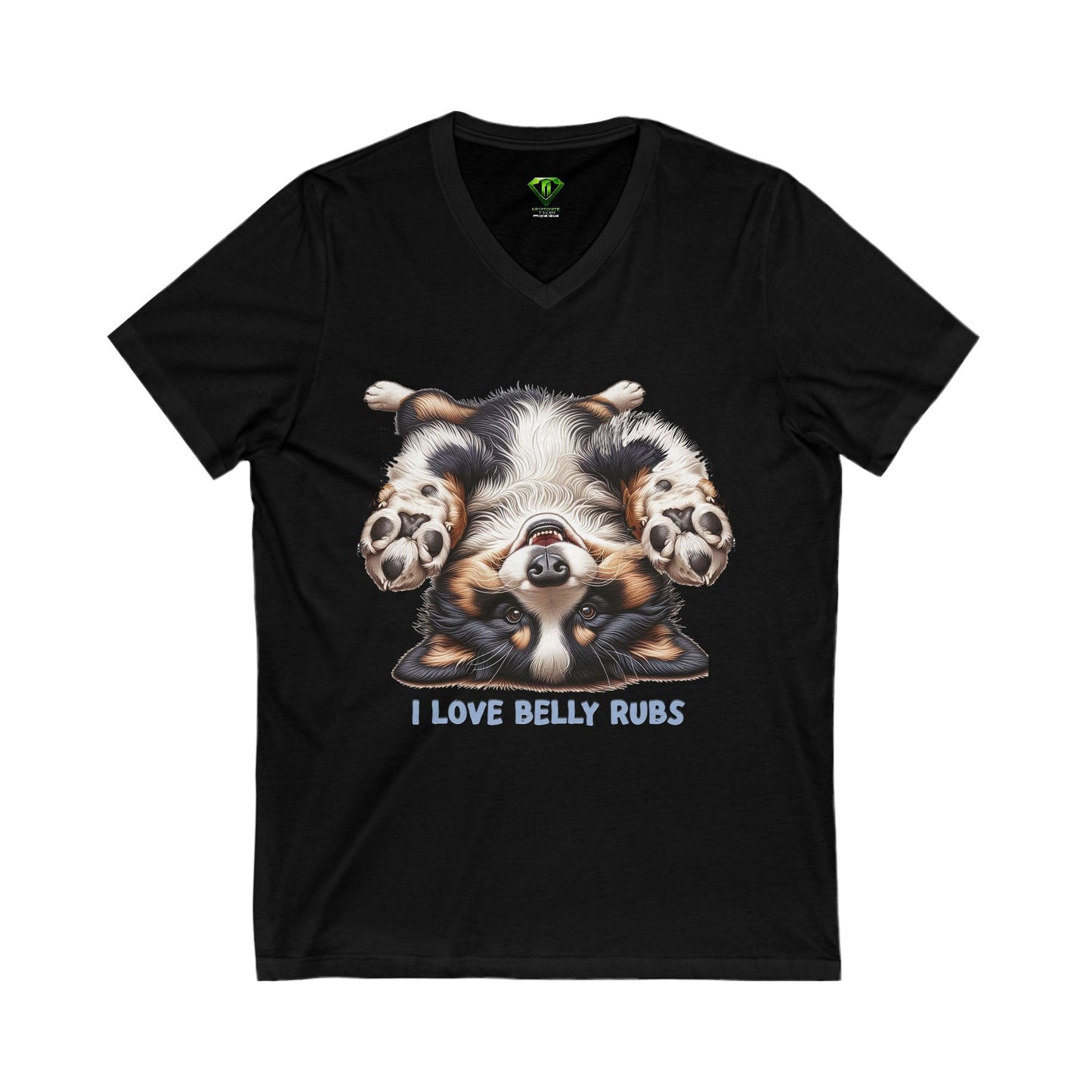 I love Belly Rubs, V-Neck Tee, Edgy Graphic tees