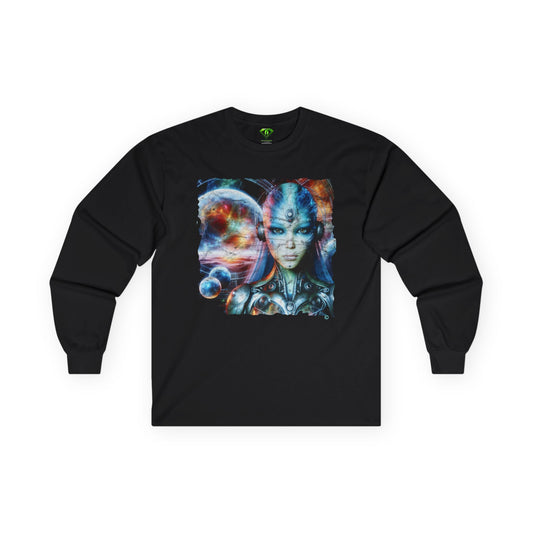 Cassiopeia Female Alien Long Sleeve T-shirt, Unisex Tees,