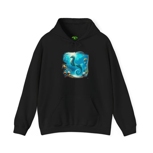 Sea Horse Hoodie, Unisex Gildon Heavy Blend™ Hooded Sweatshirt