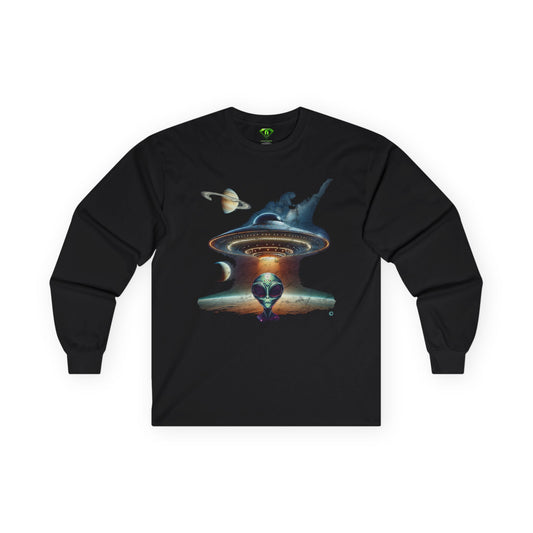 UFO Alien Long sleeve T-shirt, Unisex Tees,