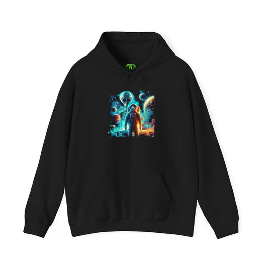 Earth Visitor Hoodie, Unisex Gildon Heavy Blend™ Hooded Sweatshirt