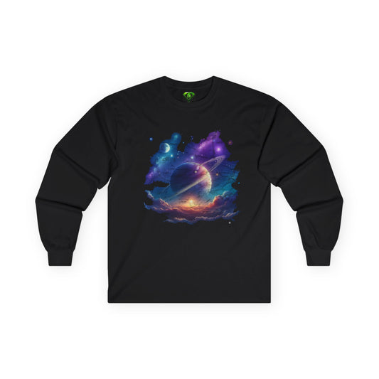 Space Sunrise Long Sleeve T-shirt, Unisex Tees,